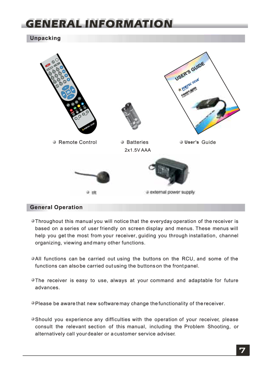 Fortec FSHDT-5000 manual 