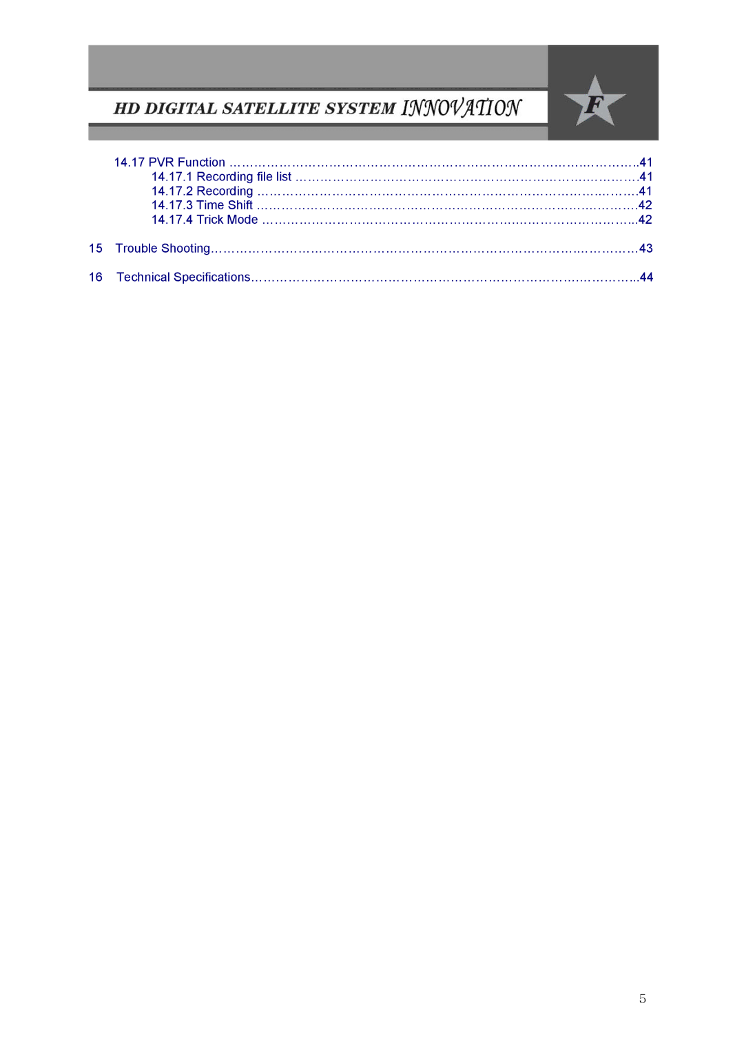 Fortec Innovation manual 