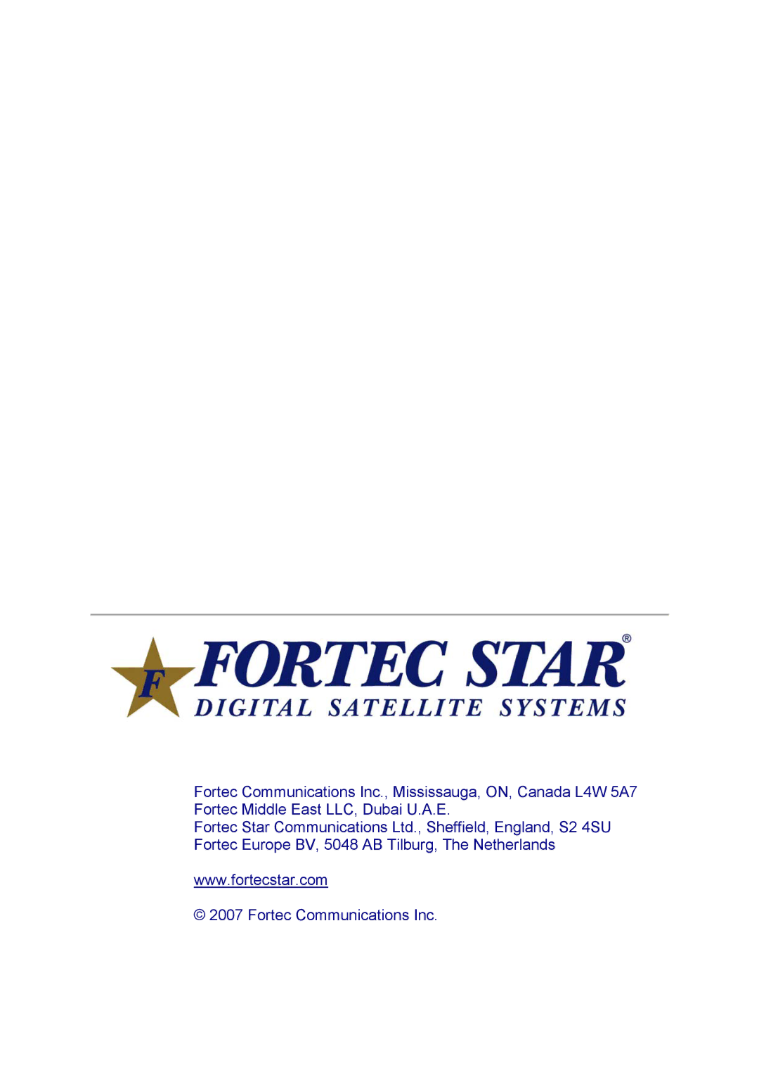 Fortec Innovation manual 