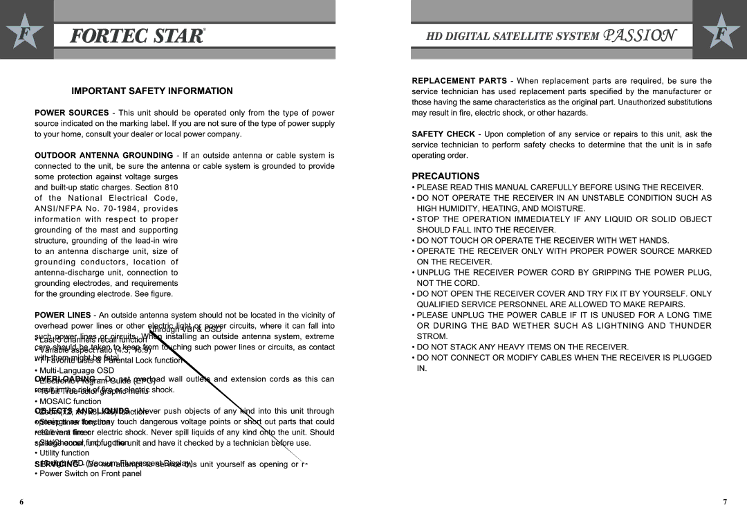 Fortec Passion manual 