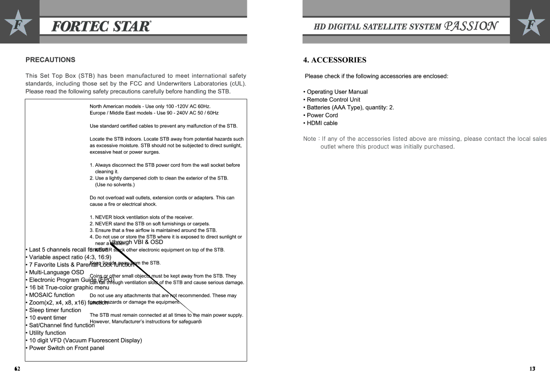 Fortec Passion manual 