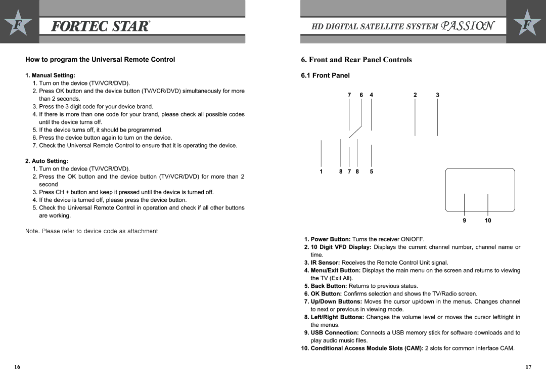 Fortec Passion manual 