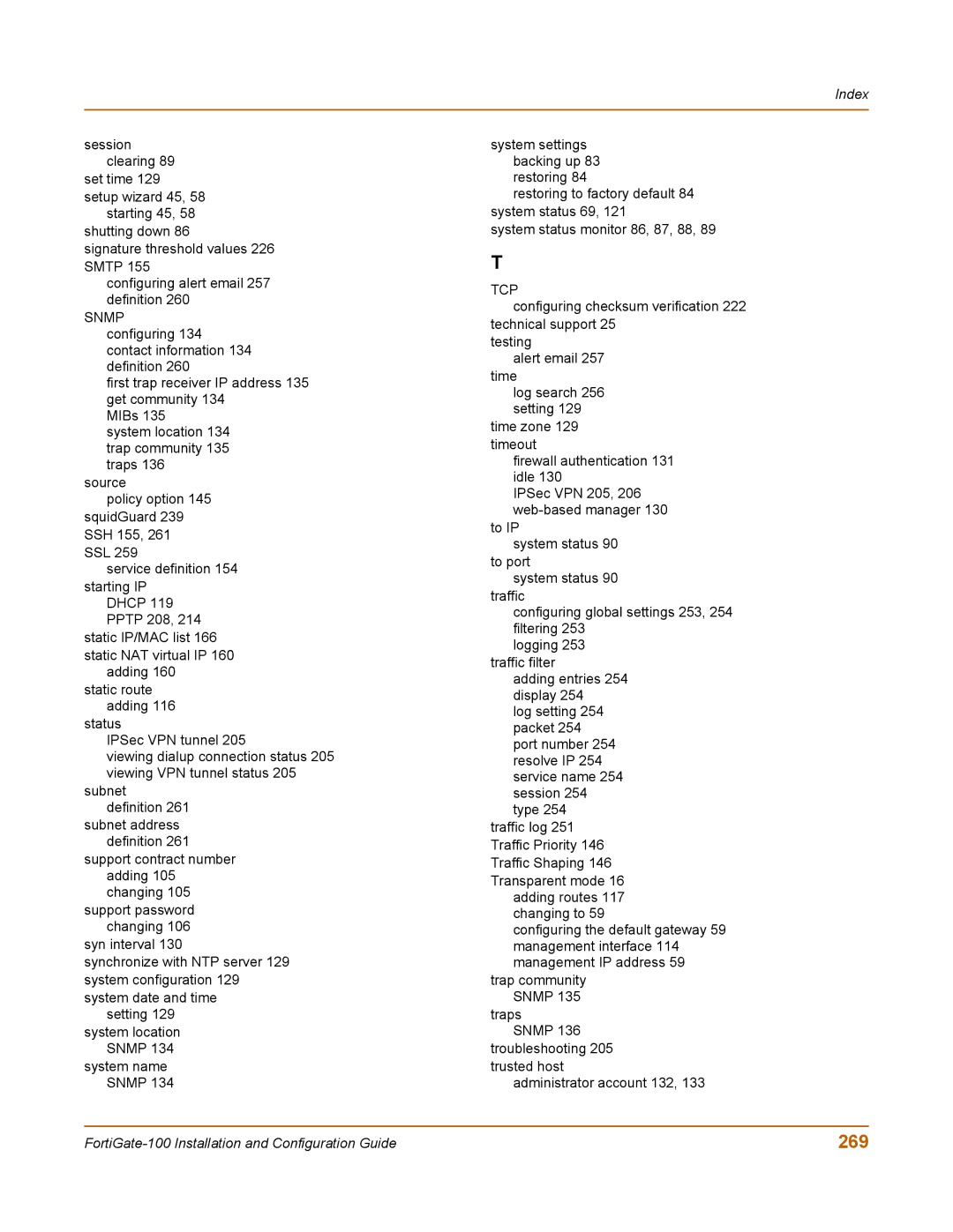 Fortinet 100 user manual 269, Tcp 