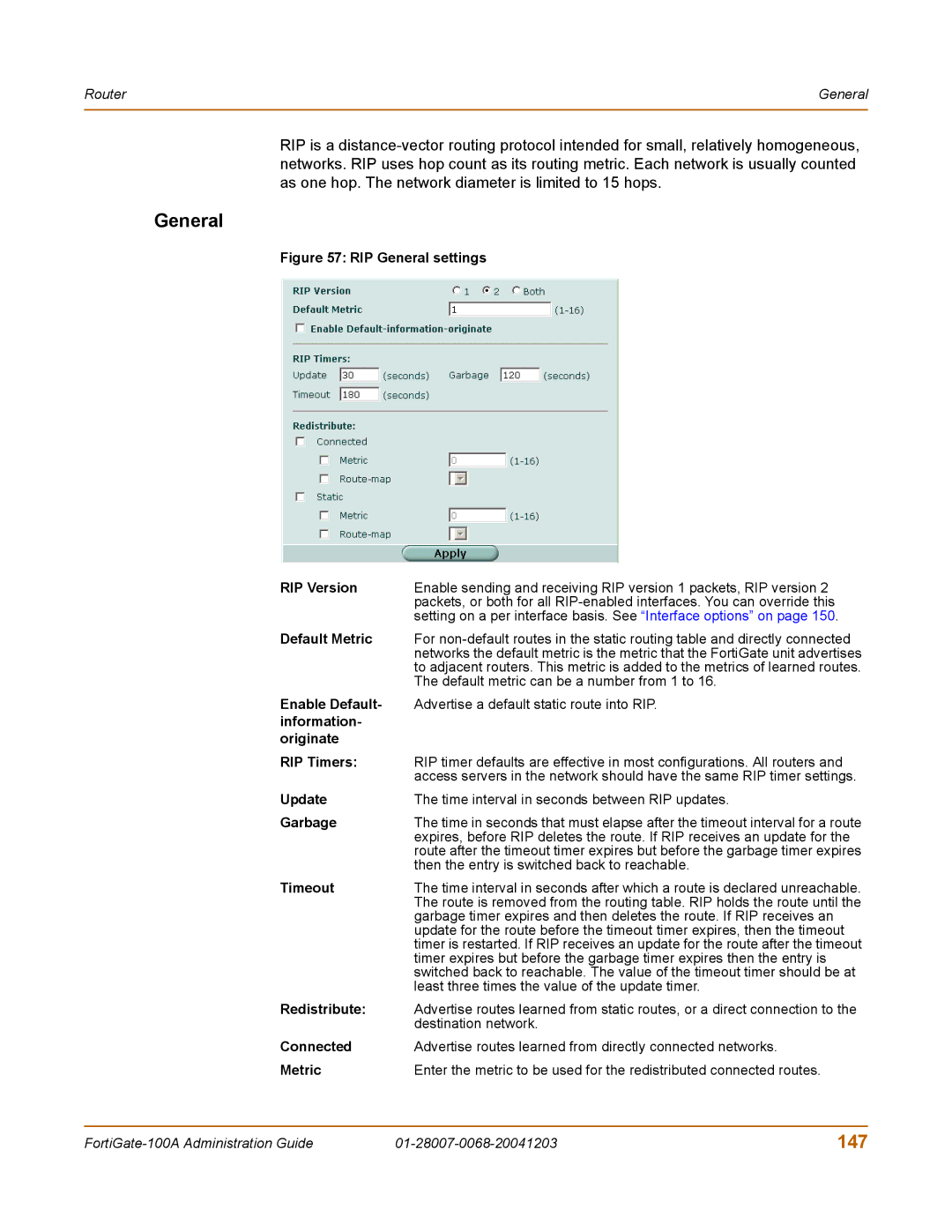 Fortinet 100A manual General, 147 