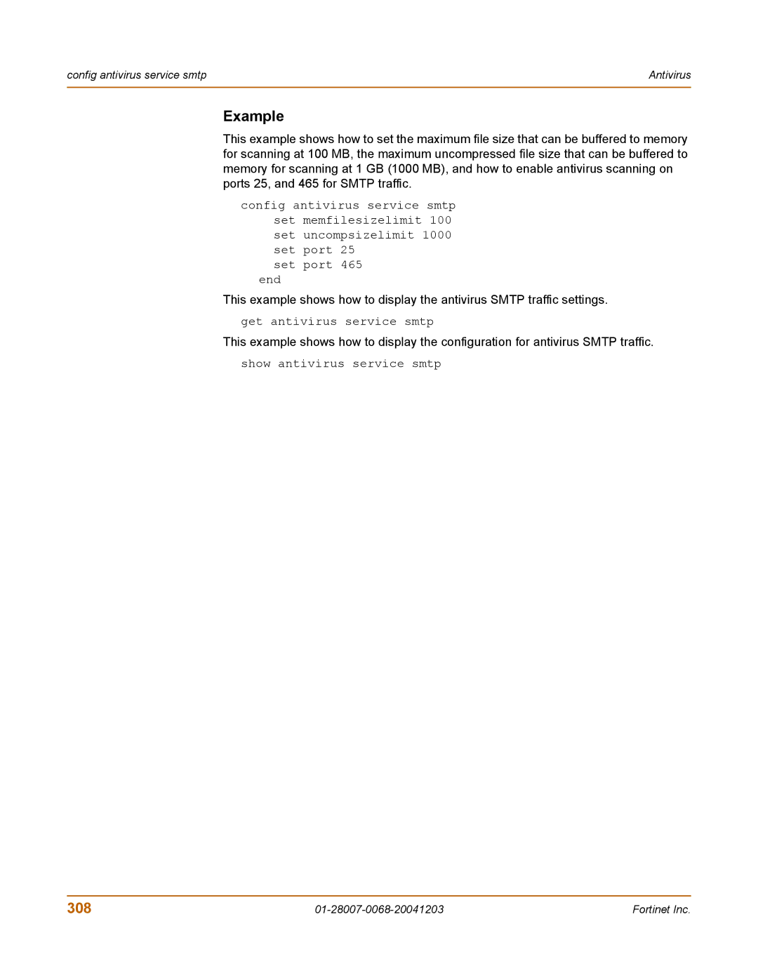 Fortinet 100A manual 308 