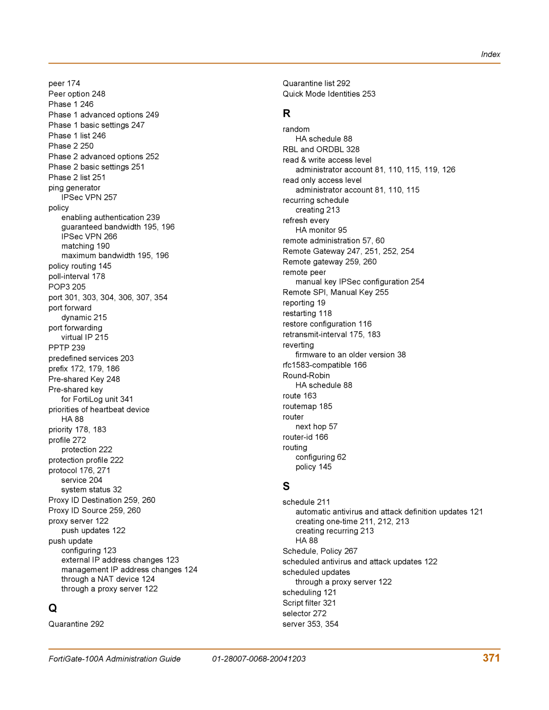 Fortinet 100A manual 371 