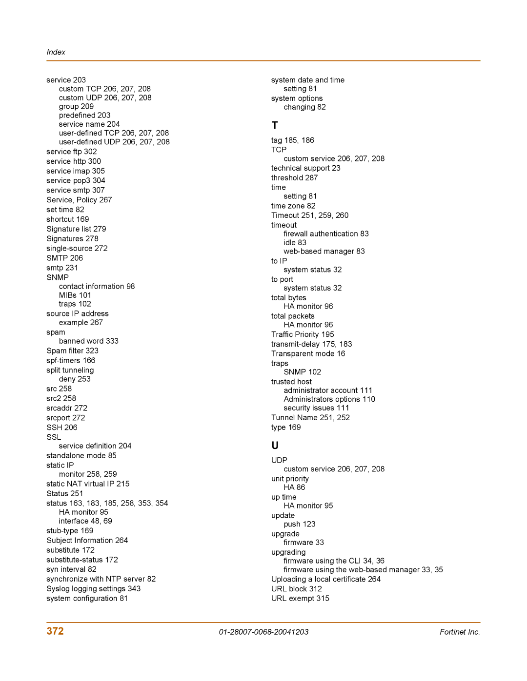 Fortinet 100A manual 372, Tcp 