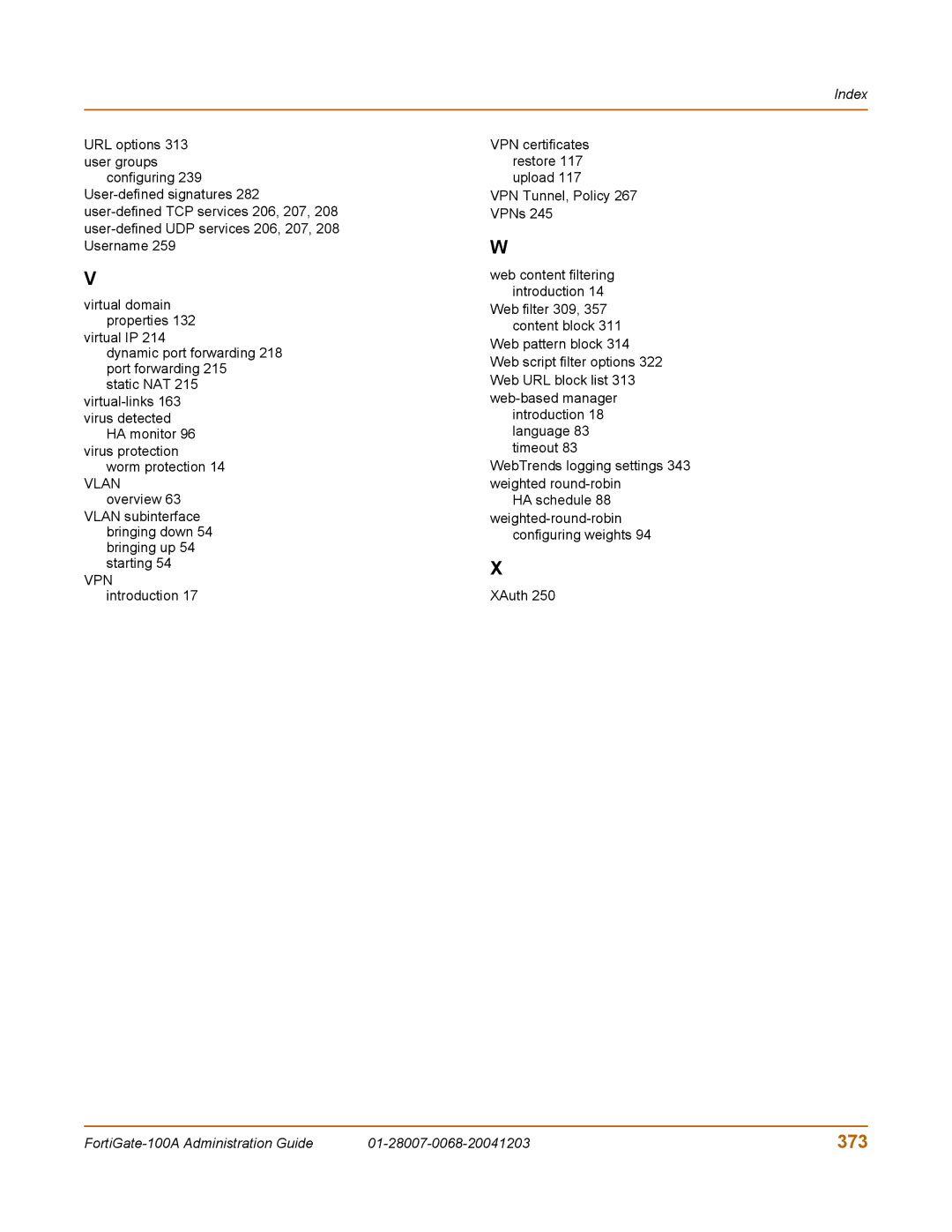 Fortinet 100A manual 373 