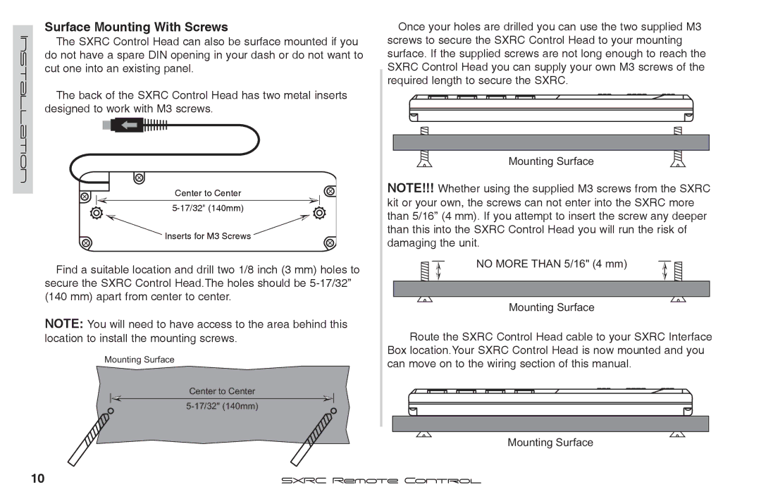 Fortinet 2 SXRC manual Surface Mounting With Screws 