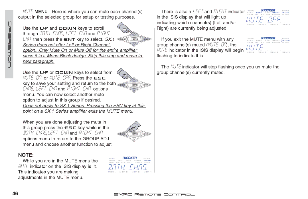 Fortinet 2 SXRC manual Both chns ,left chn and right chn, Chns, left chn and right chn options 