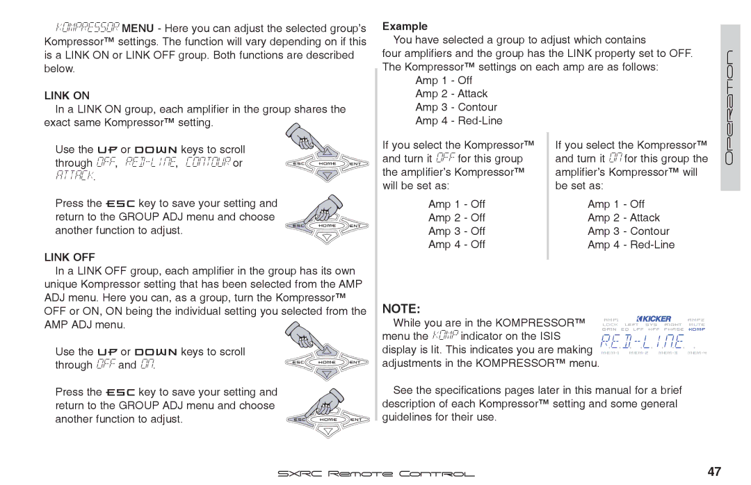 Fortinet 2 SXRC manual If you select the Kompressor, Turn it OFF for this group 