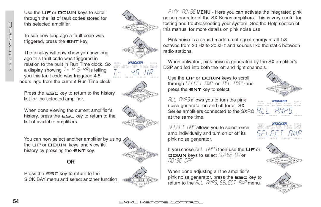 Fortinet 2 SXRC manual 45 hr, Ll ammpps, Through Select AMP or ALL Amps 