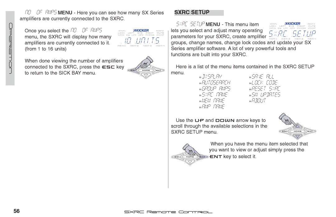 Fortinet 2 SXRC manual All, »display, »autosearch, »group amps, »sxrc name, »mem name, »amp name 