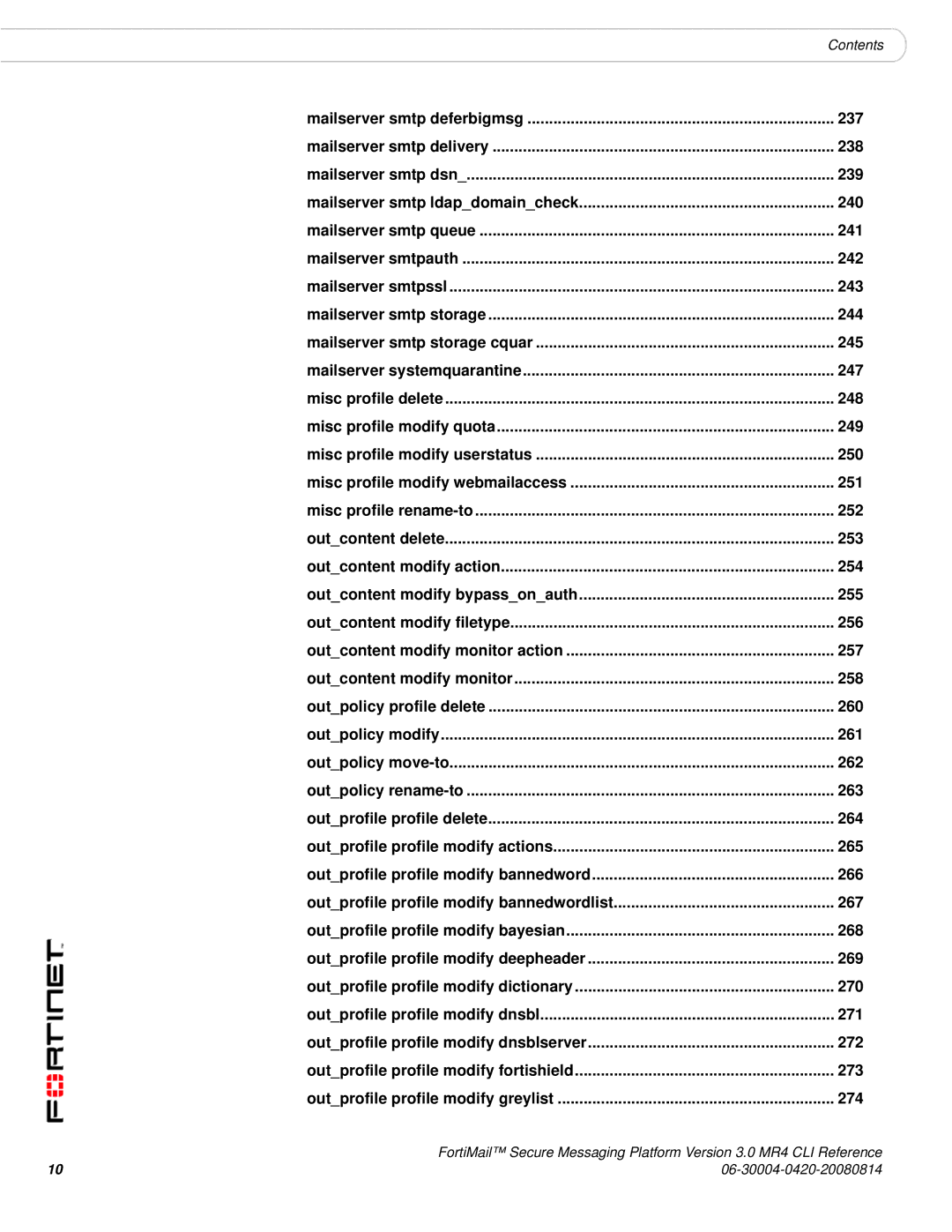 Fortinet 3.0 MR4 manual 237 