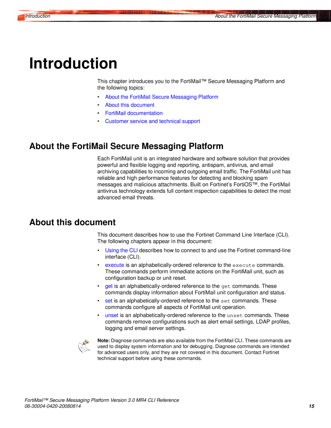 Fortinet 3.0 MR4 manual About the FortiMail Secure Messaging Platform, About this document 