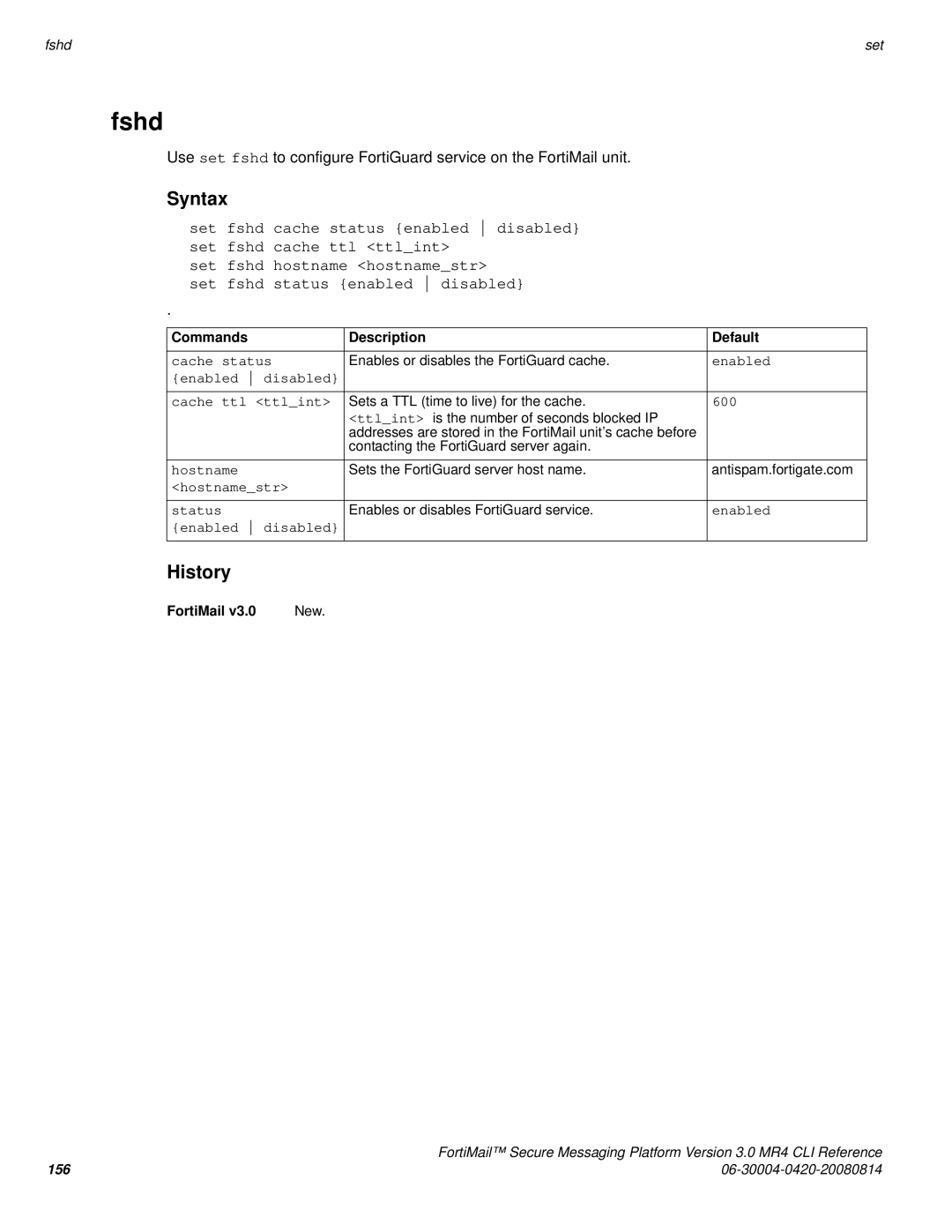 Fortinet 3.0 MR4 manual Fshd 