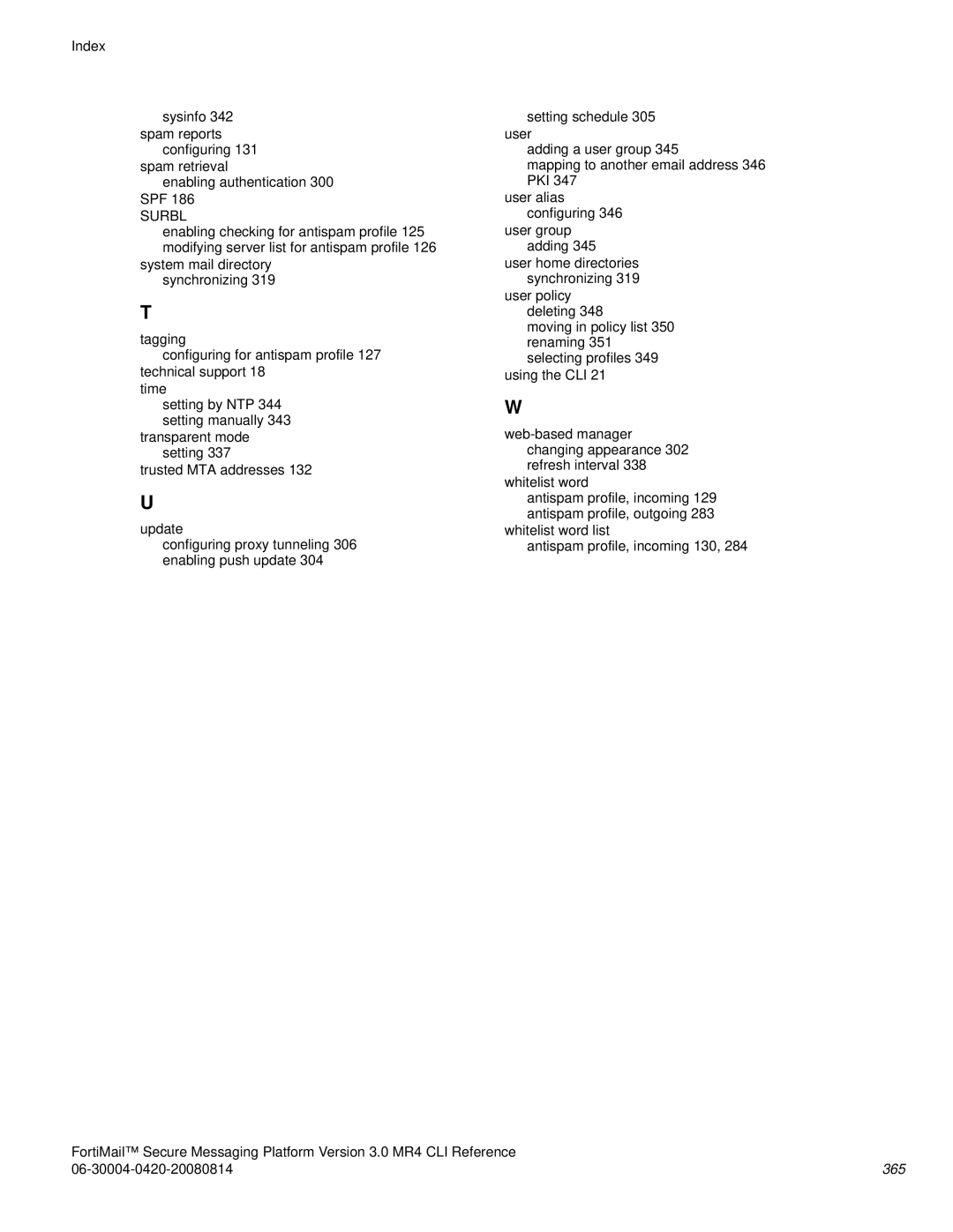 Fortinet 3.0 MR4 manual 365 