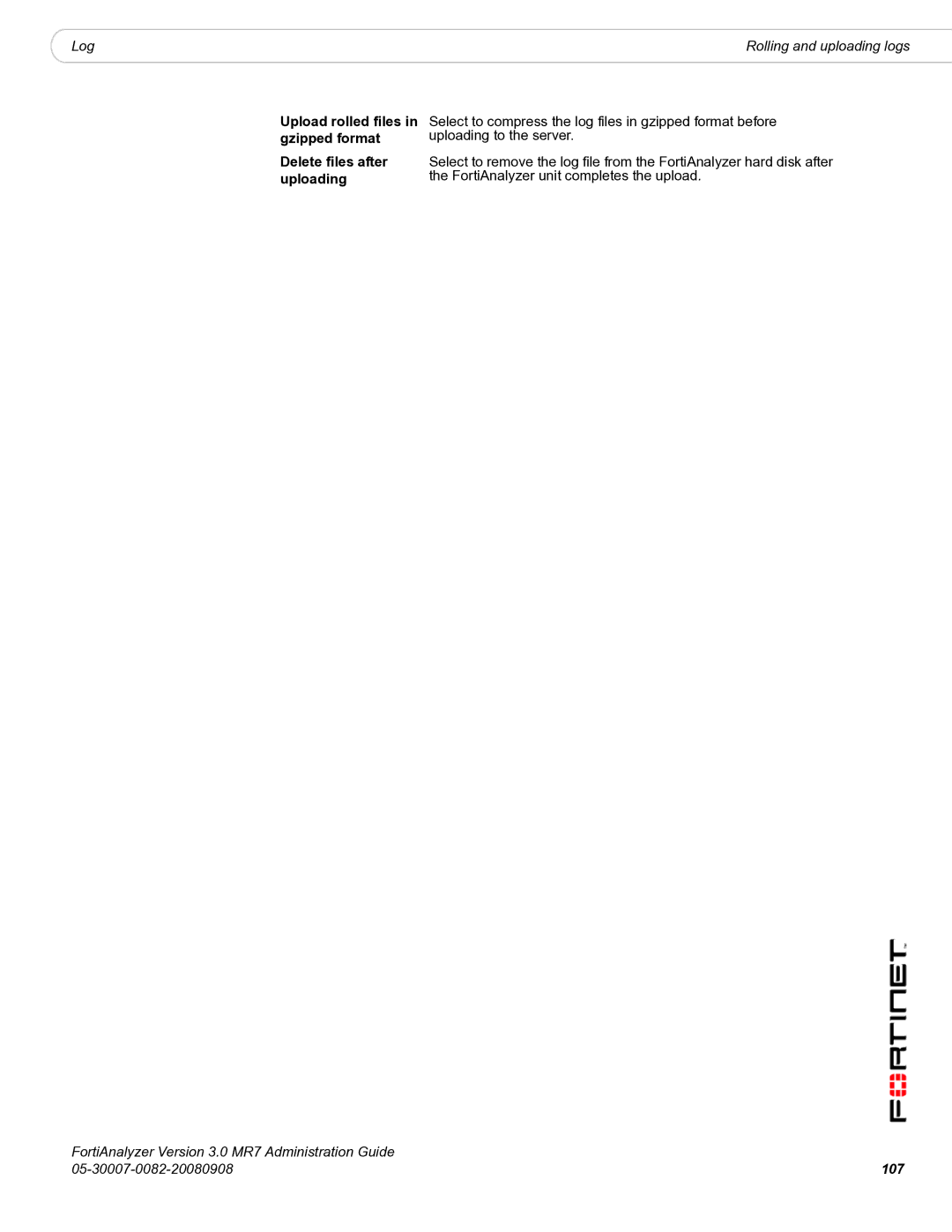 Fortinet 3.0 MR7 manual 107 