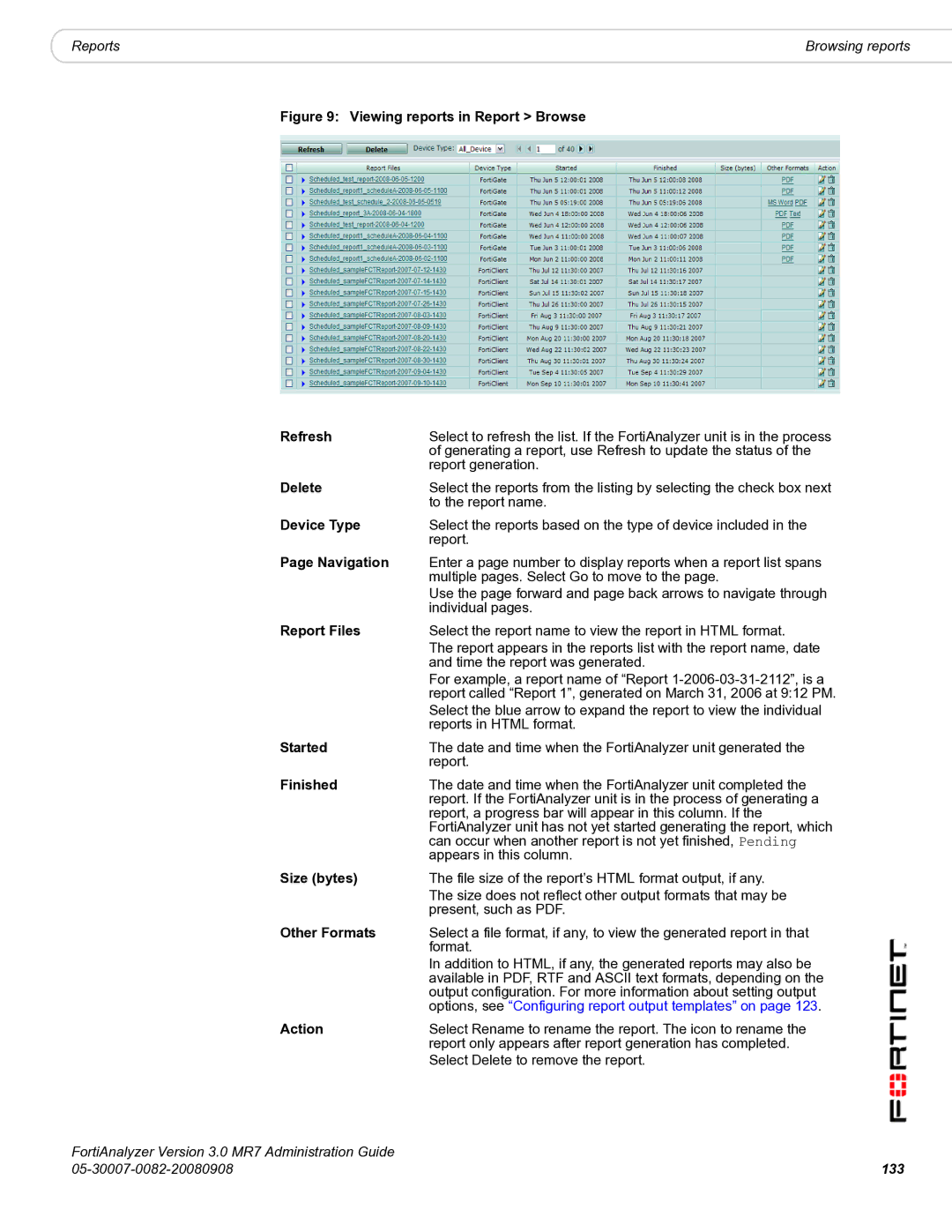 Fortinet 3.0 MR7 manual 133 