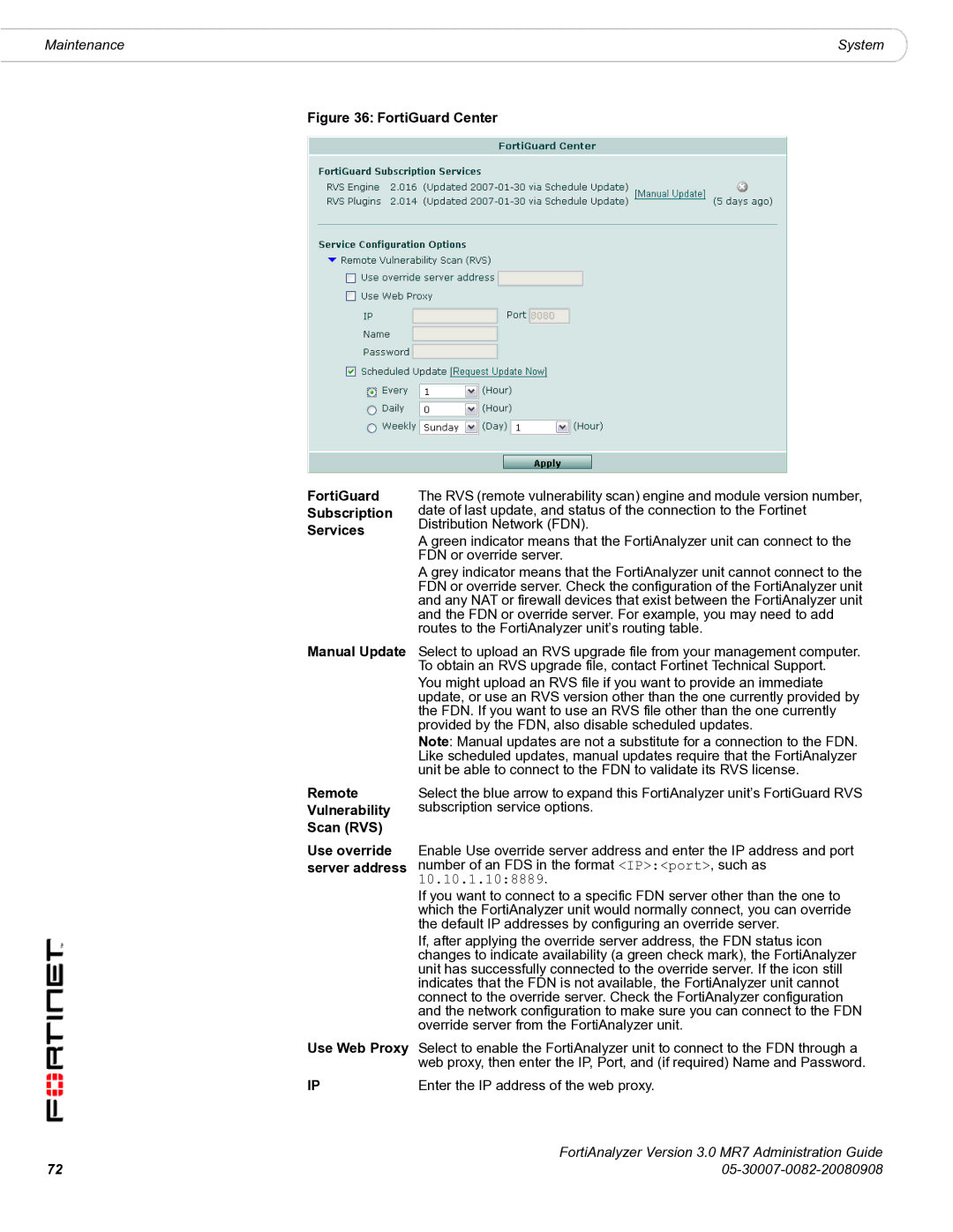 Fortinet 3.0 MR7 manual 10.10.1.108889 