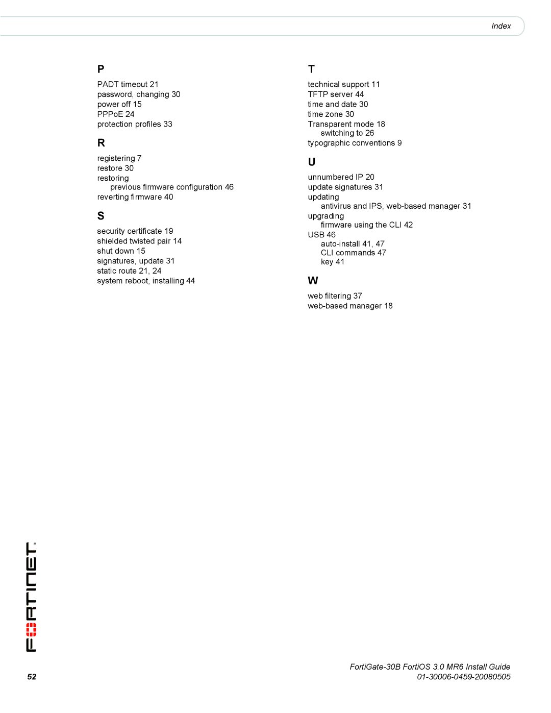 Fortinet 30B manual Web filtering 37 web-based manager 