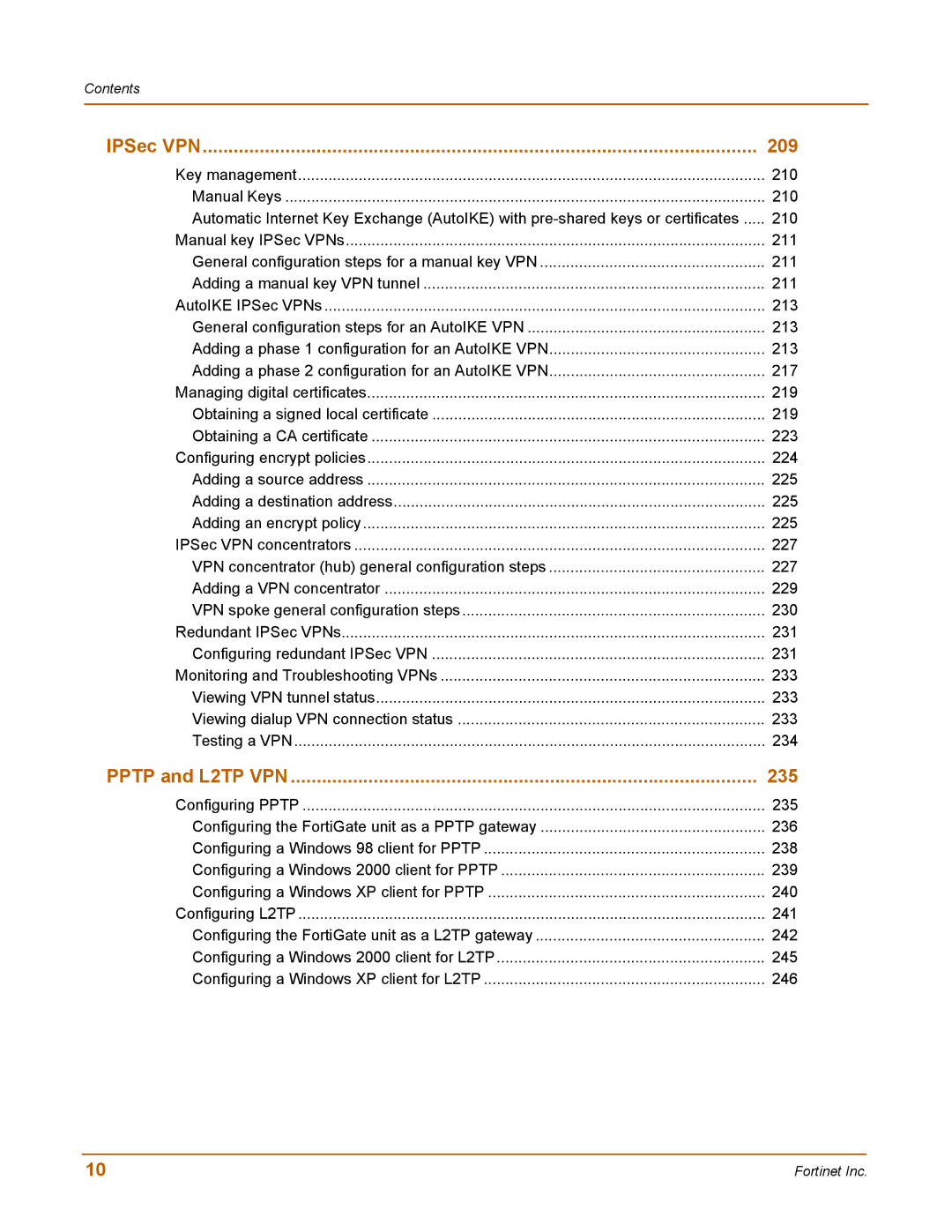 Fortinet 400 manual IPSec VPN 209 