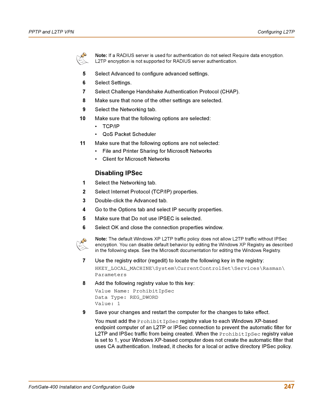 Fortinet 400 manual 247 