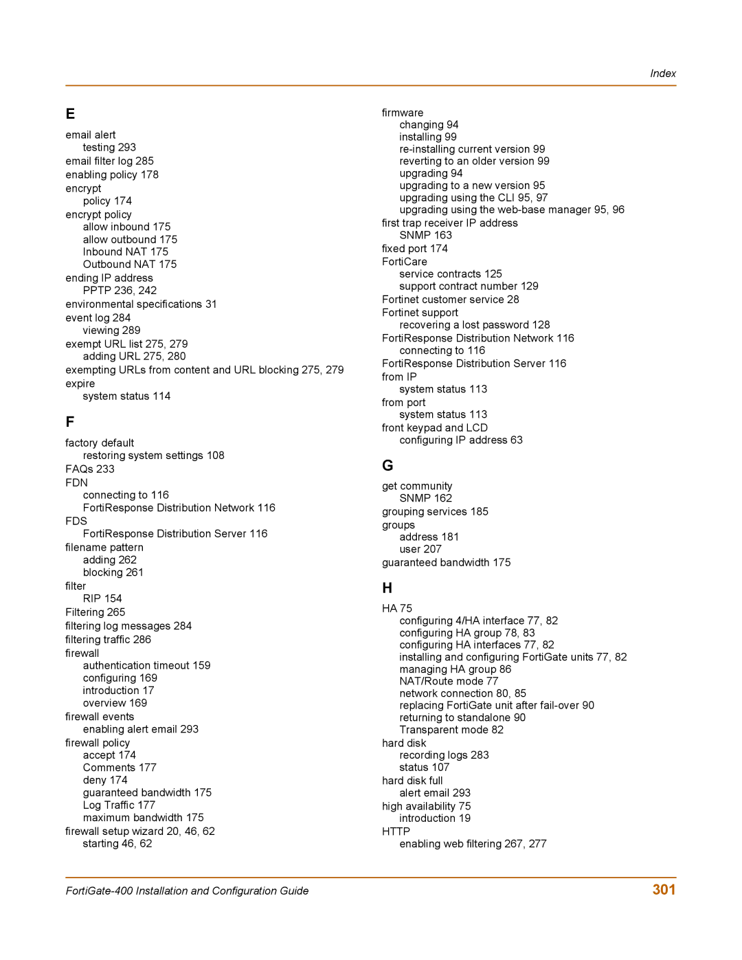 Fortinet 400 manual 301, Fds 