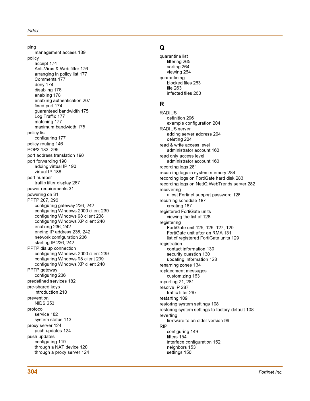 Fortinet 400 manual 304 