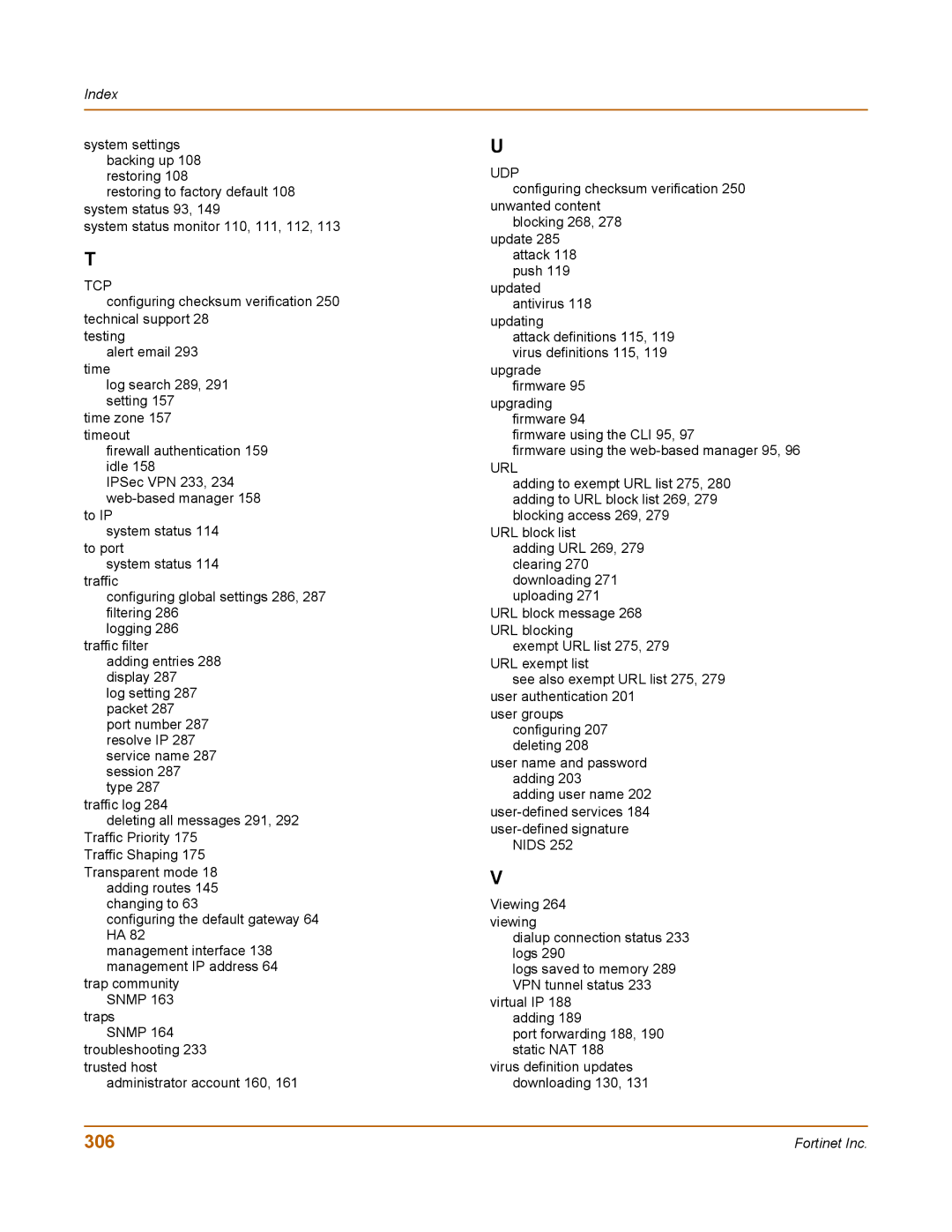 Fortinet 400 manual 306, Tcp 