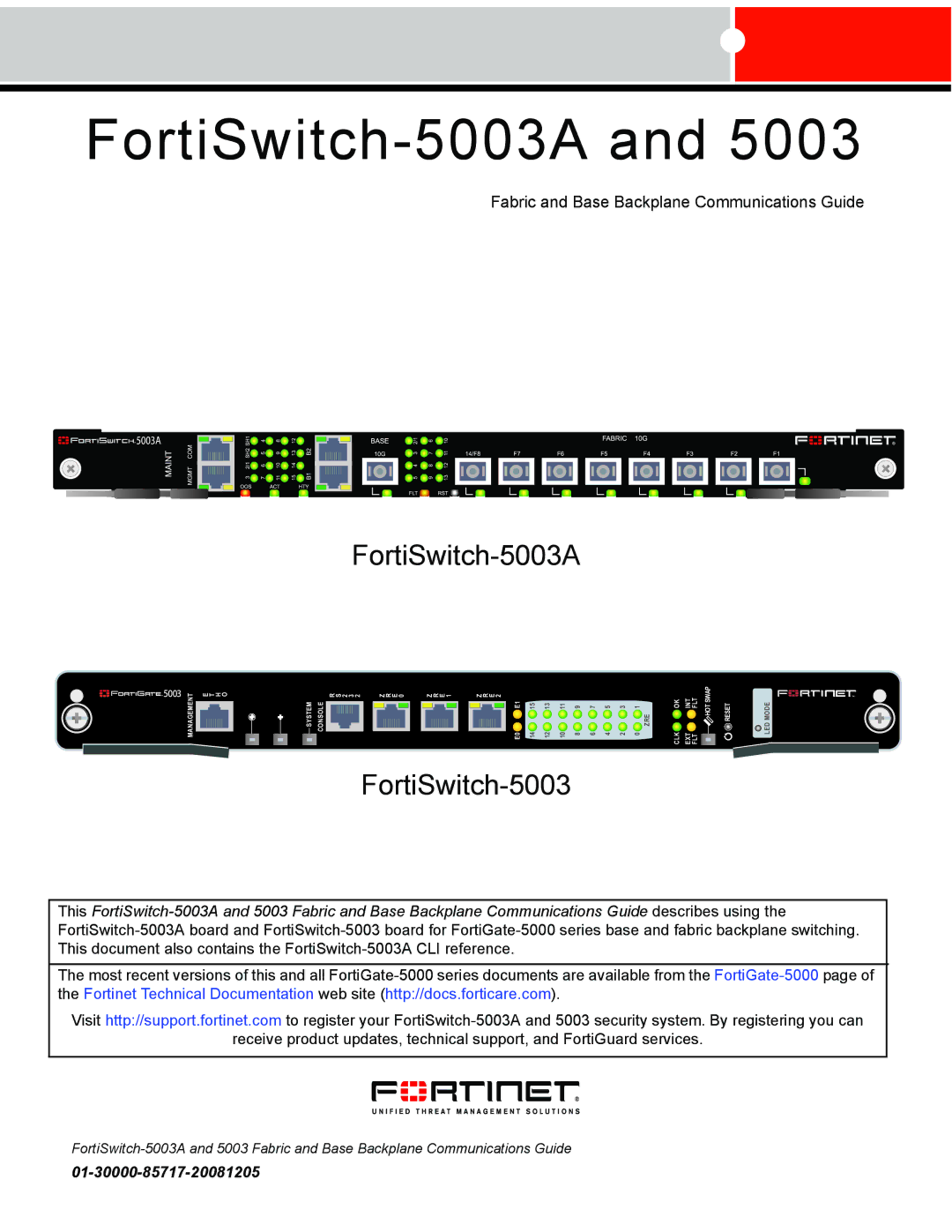 Fortinet manual FortiSwitch-5003A 