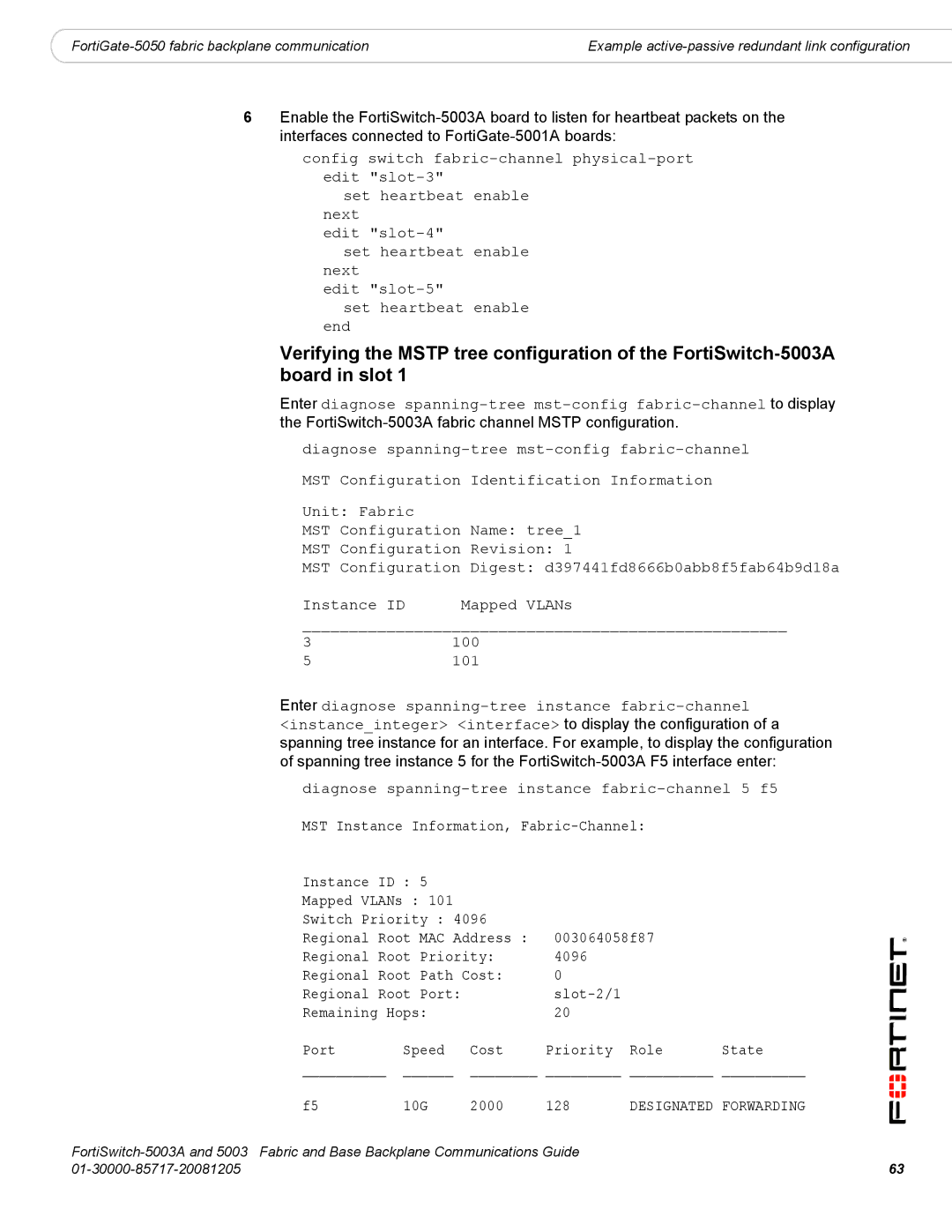 Fortinet 5003A manual Mapped VLANs 