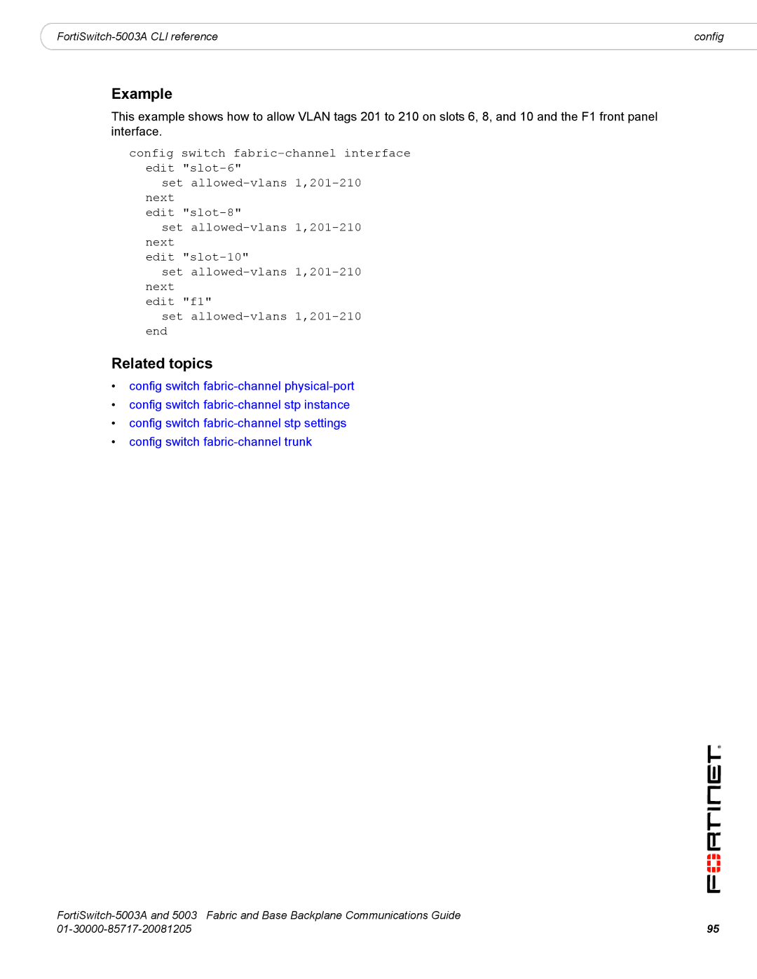 Fortinet 5003A manual Example 