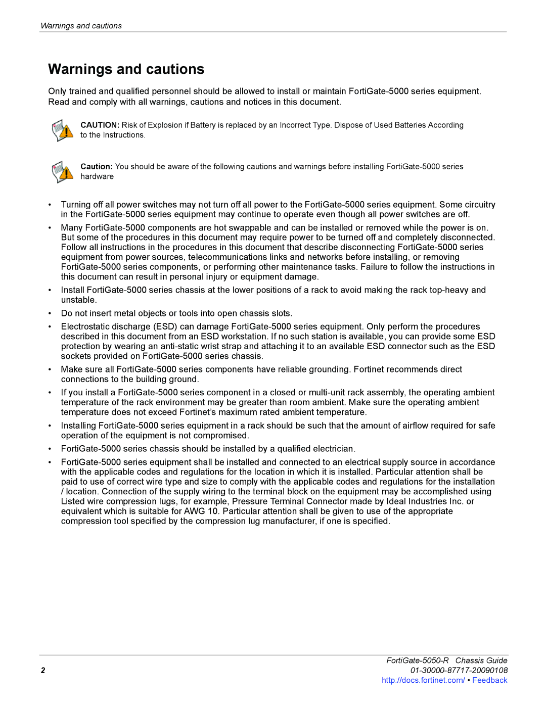 Fortinet manual FortiGate-5050-R Chassis Guide 