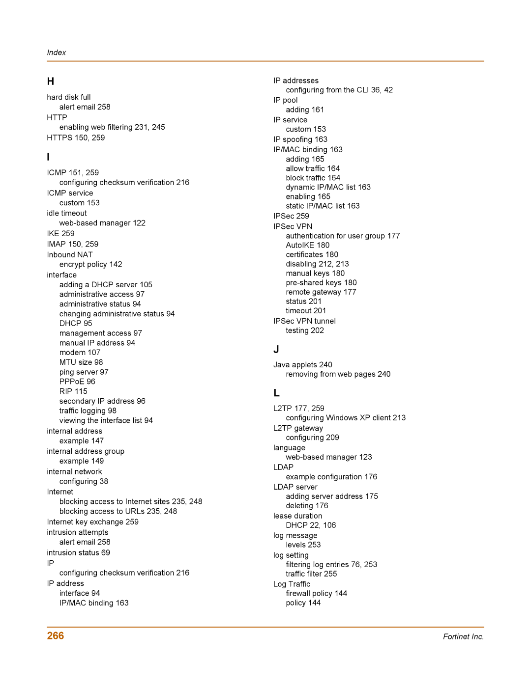 Fortinet 50A user manual 266, Http 