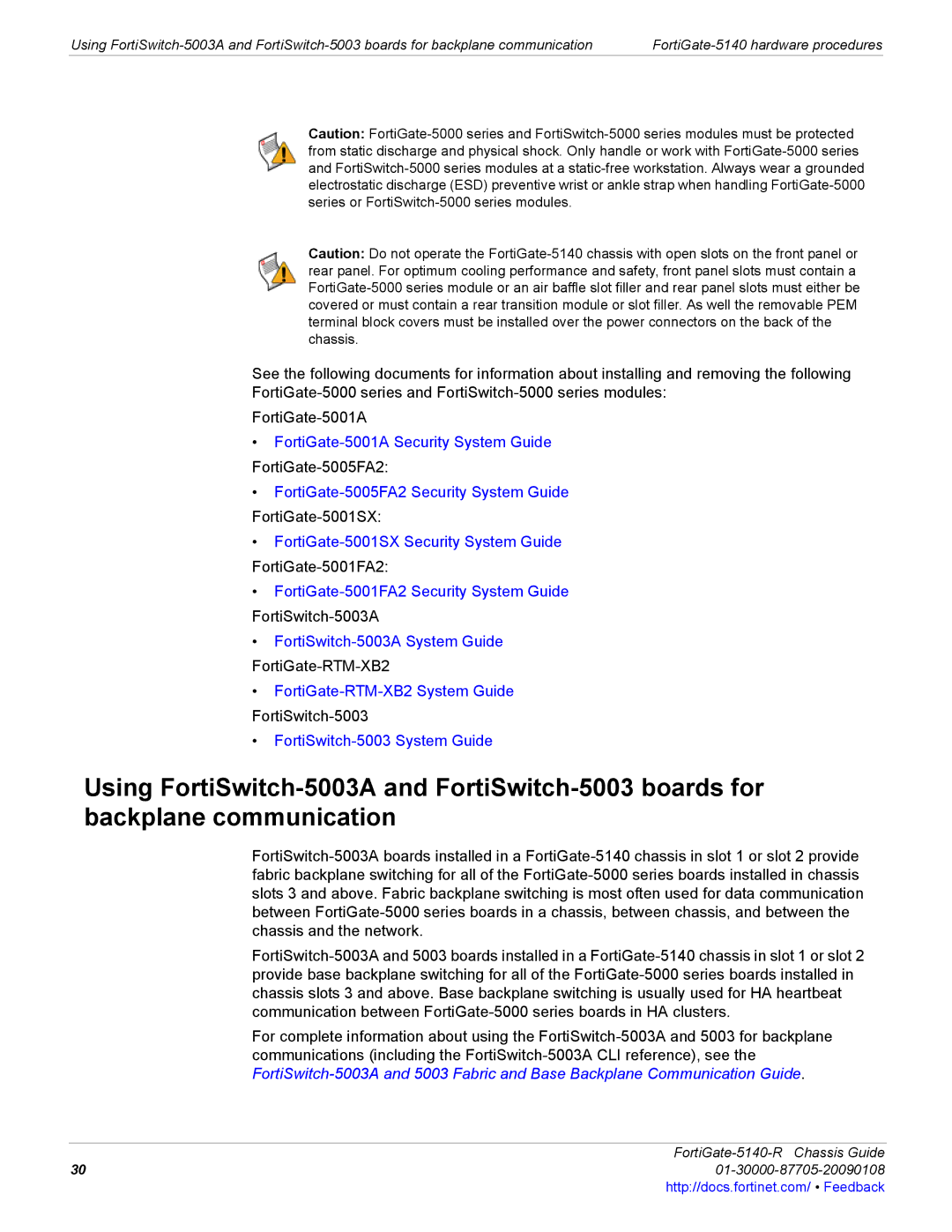 Fortinet 5140-R manual FortiGate-5140 hardware procedures 