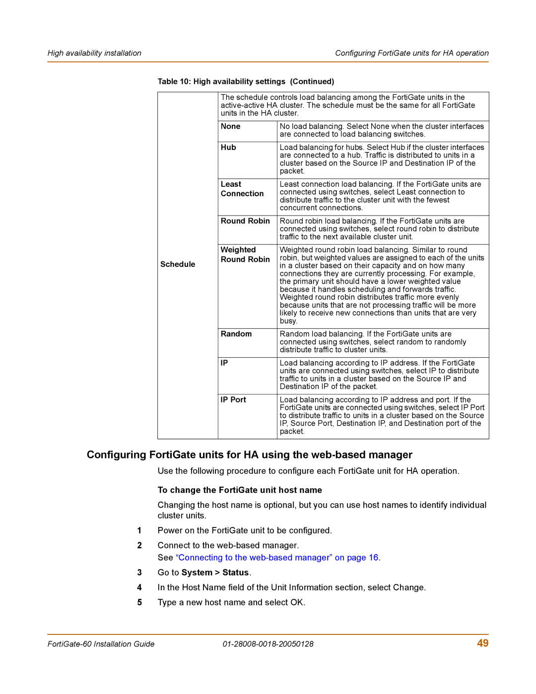 Fortinet 60c manual To change the FortiGate unit host name 