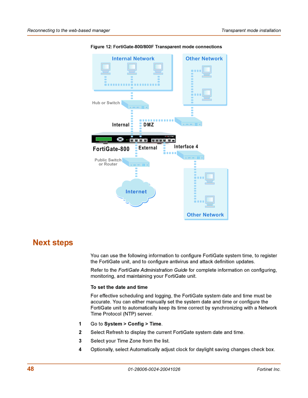 Fortinet 800F manual Internal Network Other Network 