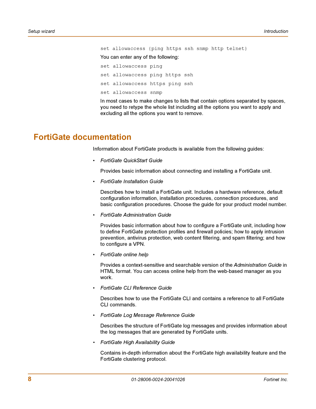 Fortinet 800F manual FortiGate documentation, FortiGate Installation Guide 