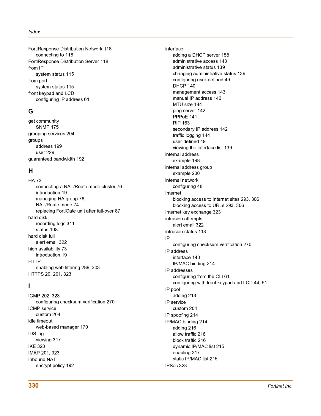 Fortinet FortiGate-800 manual 330, Http 