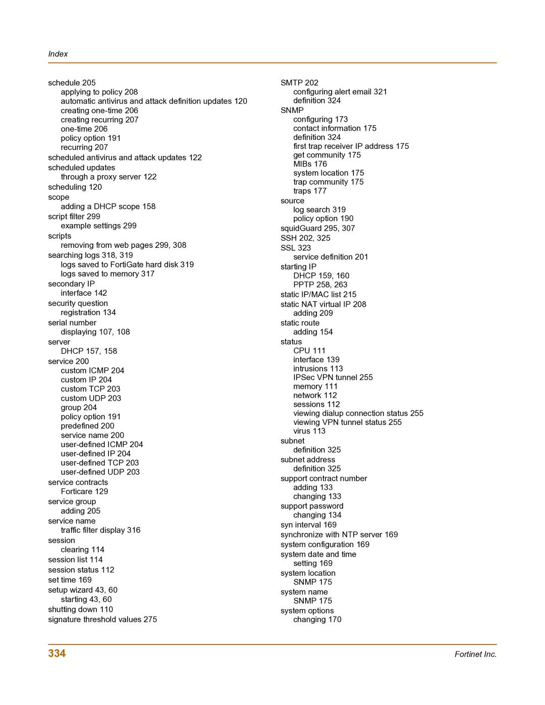 Fortinet FortiGate-800 manual 334 