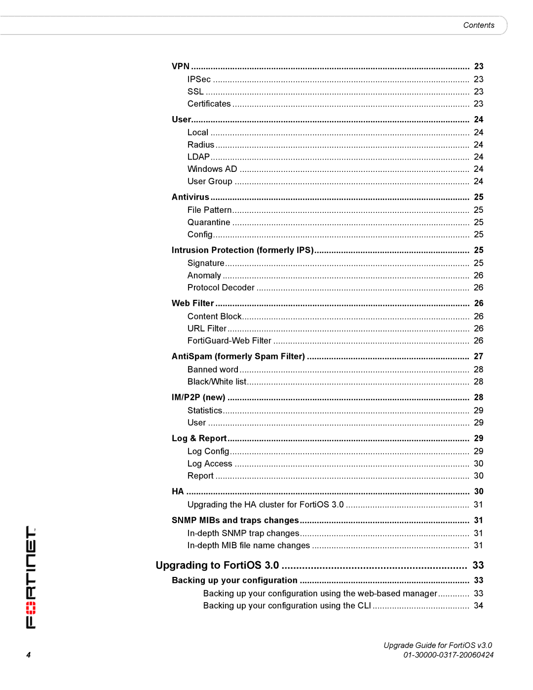 Fortinet FortiOS 3.0 manual Upgrading to FortiOS, Intrusion Protection formerly IPS, AntiSpam formerly Spam Filter 