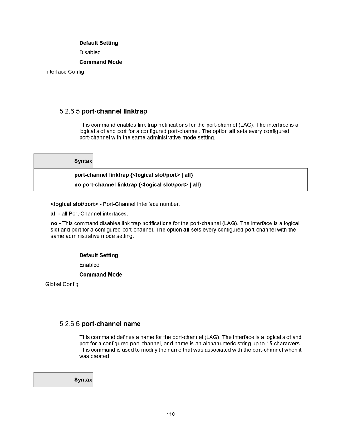 Fortinet MR1 manual Port-channel linktrap, Port-channel name 