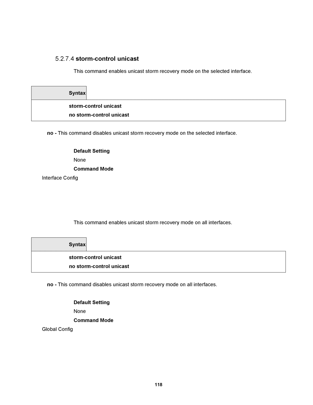 Fortinet MR1 manual Syntax Storm-control unicast no storm-control unicast 