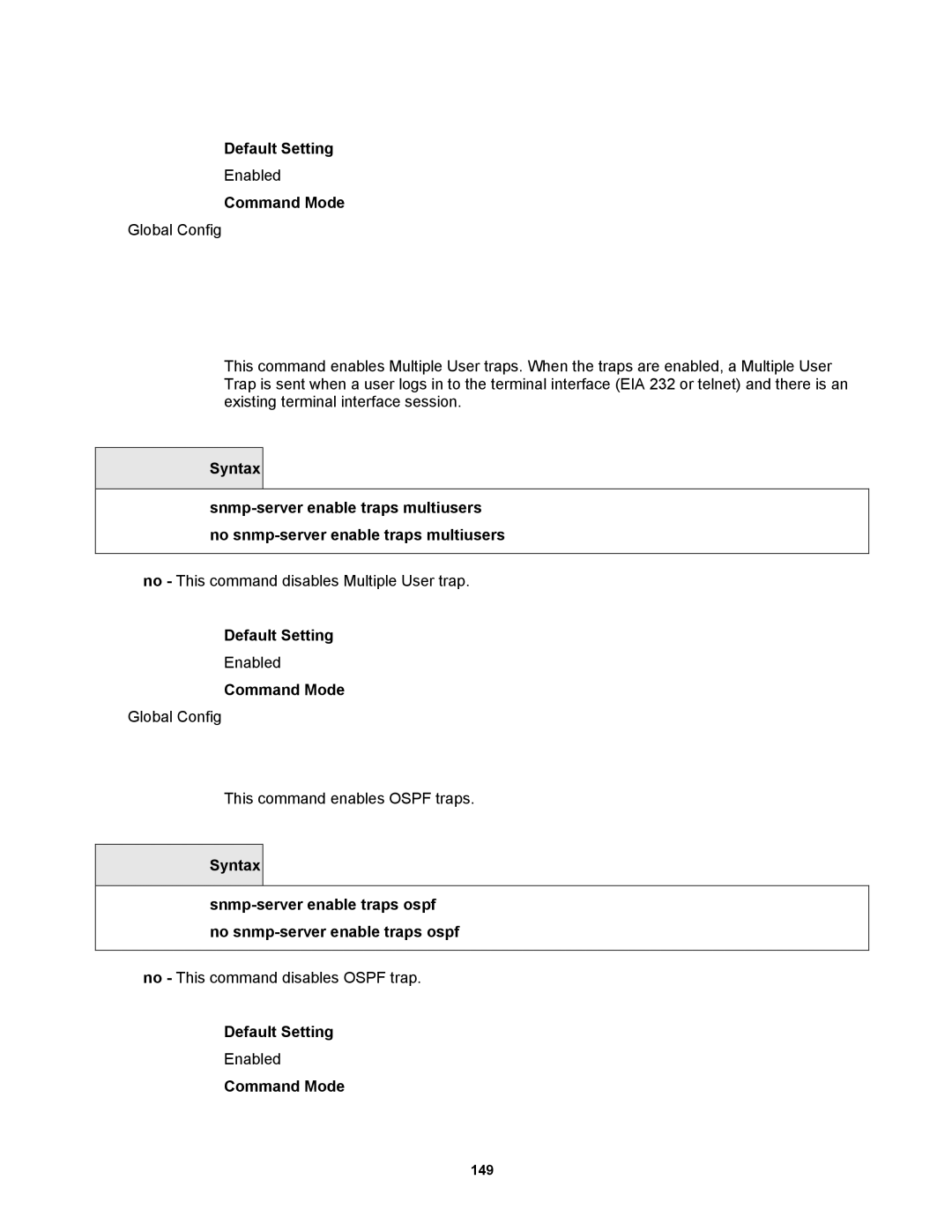 Fortinet MR1 manual No This command disables Multiple User trap 