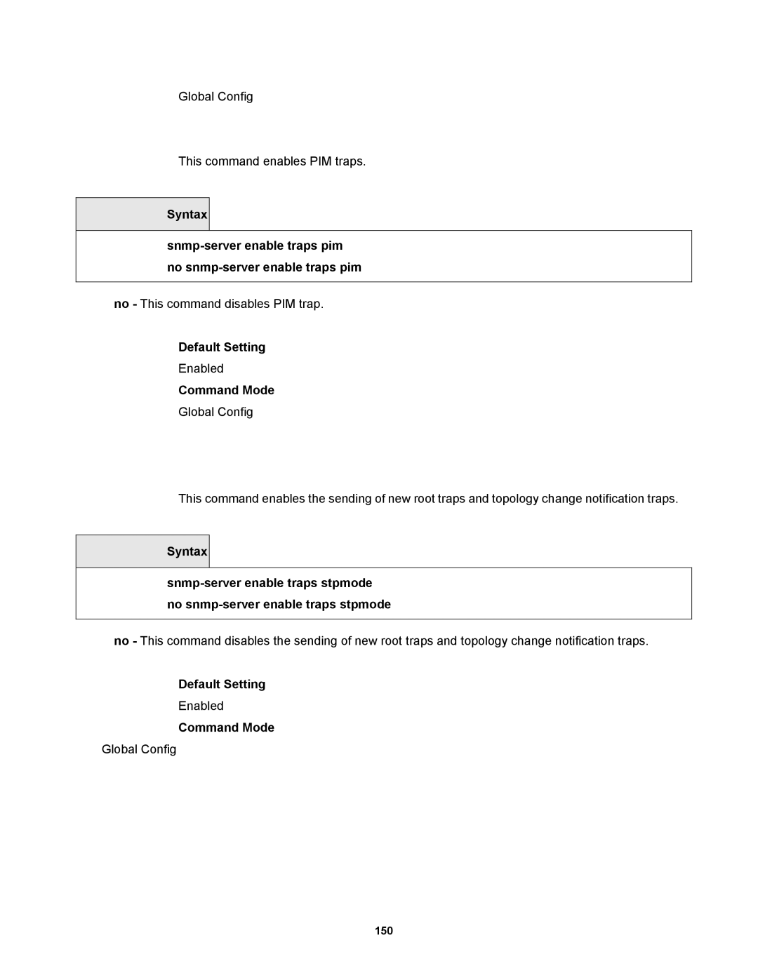 Fortinet MR1 manual Global Config This command enables PIM traps 