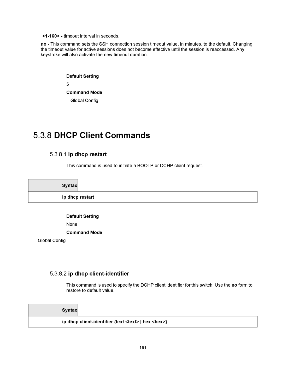 Fortinet MR1 manual Dhcp Client Commands, Ip dhcp client-identifier, Syntax Ip dhcp restart Default Setting 