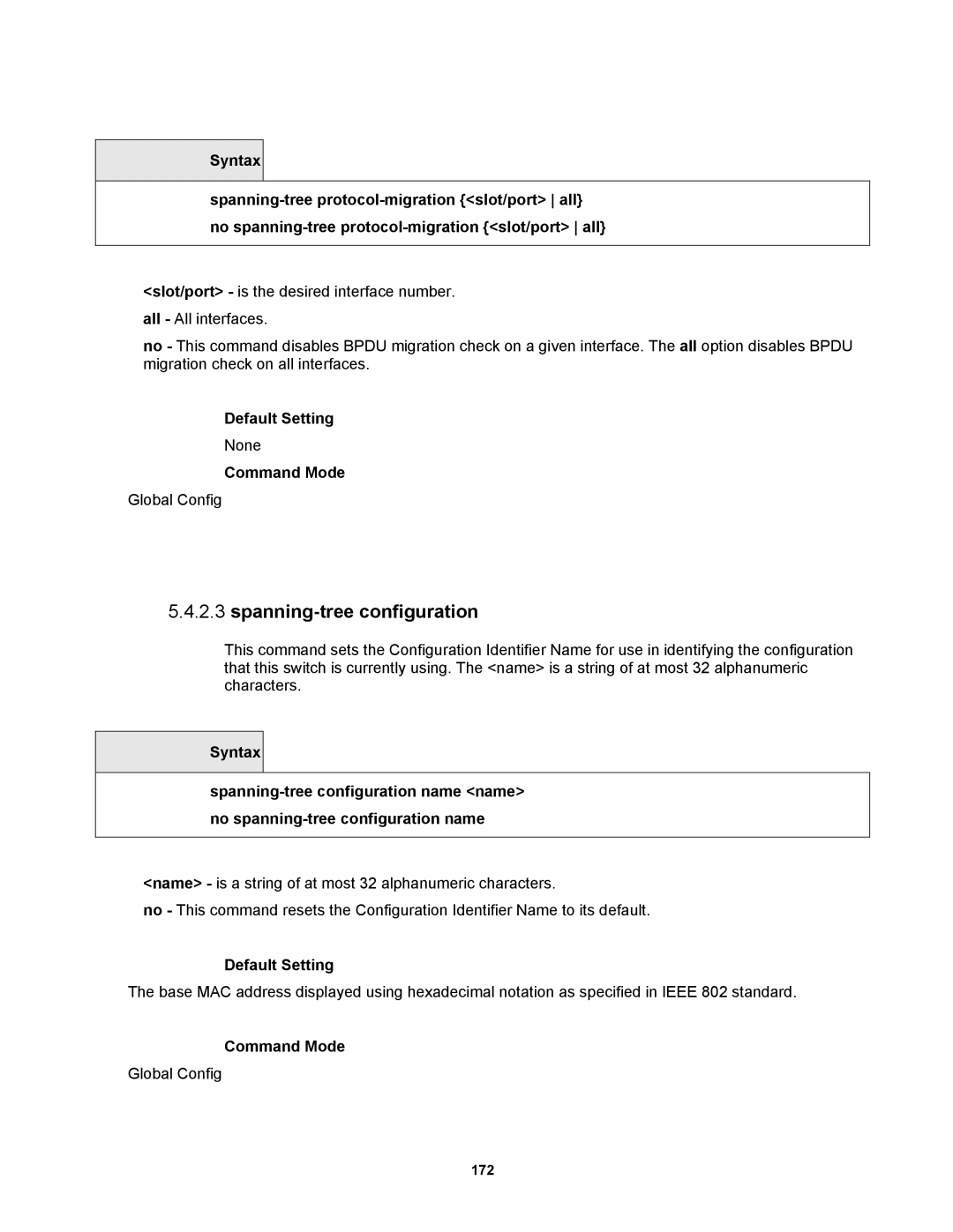 Fortinet MR1 manual Spanning-tree configuration 