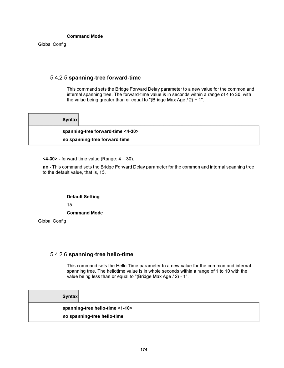 Fortinet MR1 manual Spanning-tree forward-time, Spanning-tree hello-time 