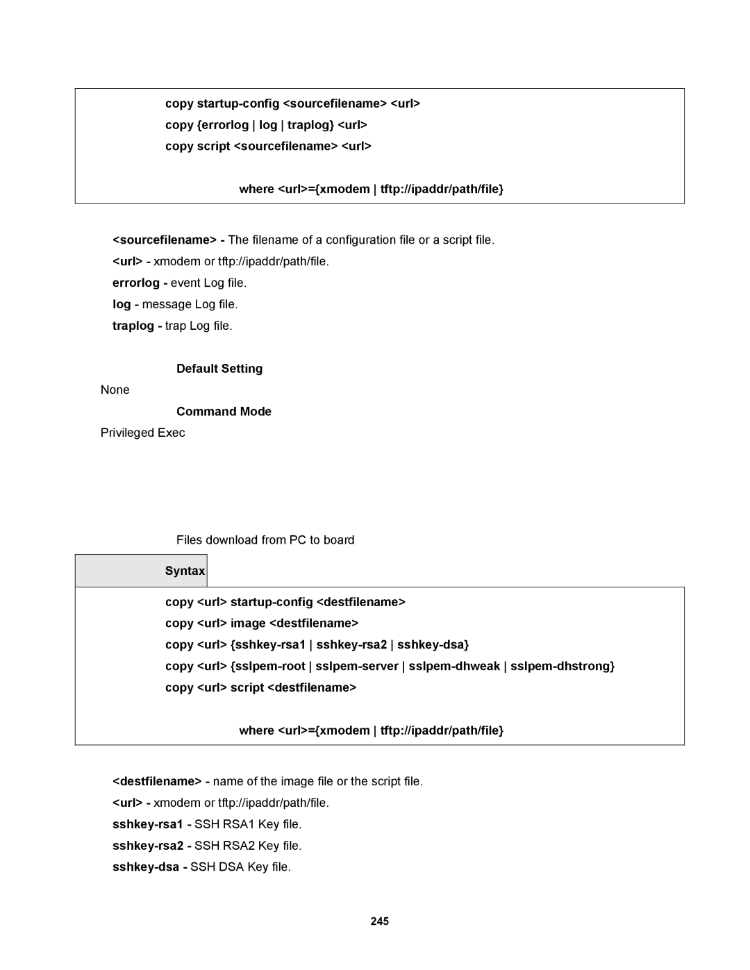 Fortinet MR1 manual Privileged Exec Files download from PC to board 